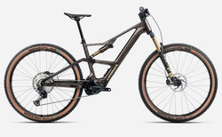 Orbea RISE SL M10CARBON 630Wh | Cosmic Carbon View - Golden Sand (Gloss), M, Shimano XT M8100 SGS Shadow Plus 12 | velomarkt.ch