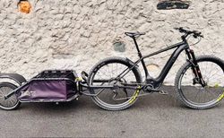 SPECIALIZED TUBRO LEVO mitt BURLEY Trailer | Customized | velomarkt.ch