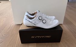 Shimano S-Phyre RC903, Grösse 43 | Neuwertige Rennradschuhe in weiss | velomarkt.ch