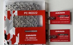 PC RED22 Rennvelo Kette 11fach / silber / 114 Glieder | Originalverpackte SRAM Red22 Kette 11-fach Antrieb | velomarkt.ch