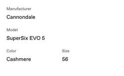 Cannondale SuperSix EVO 5 (2026), Grösse 56, praktisch neu kaufen in Zurich #5 | velomarkt.ch