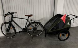 Verkaufe Citybike Elops 900 von Decathlon mit Anhänger Hamax Ixplorer kaufen in Basel-Stadt #2 | velomarkt.ch