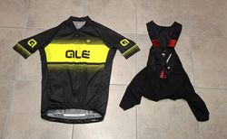Castelli Premio Bibshort und Alé Velotrikot Gr. S | Hochwertiges Veloset in Gr. S schwarz | velomarkt.ch