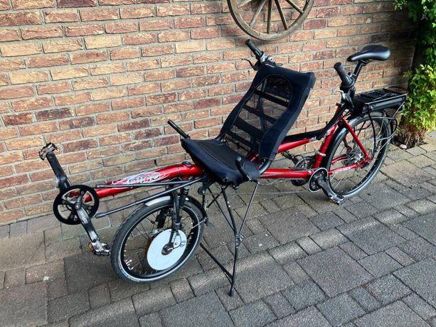 Hase Pino Tandem mit E-Antrieb, 2 Akkus &amp; Spezialträger – top Zustand, sofort fahrbereit kaufen in Nordrhein-Westfalen #1 | velomarkt.de