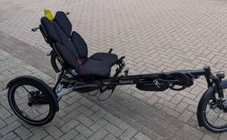 Hase E-Liegerad nicht gefahren | Shimano Motor, 8-Gang, Blinkanlage, Gepäcktaschen | velomarkt.de