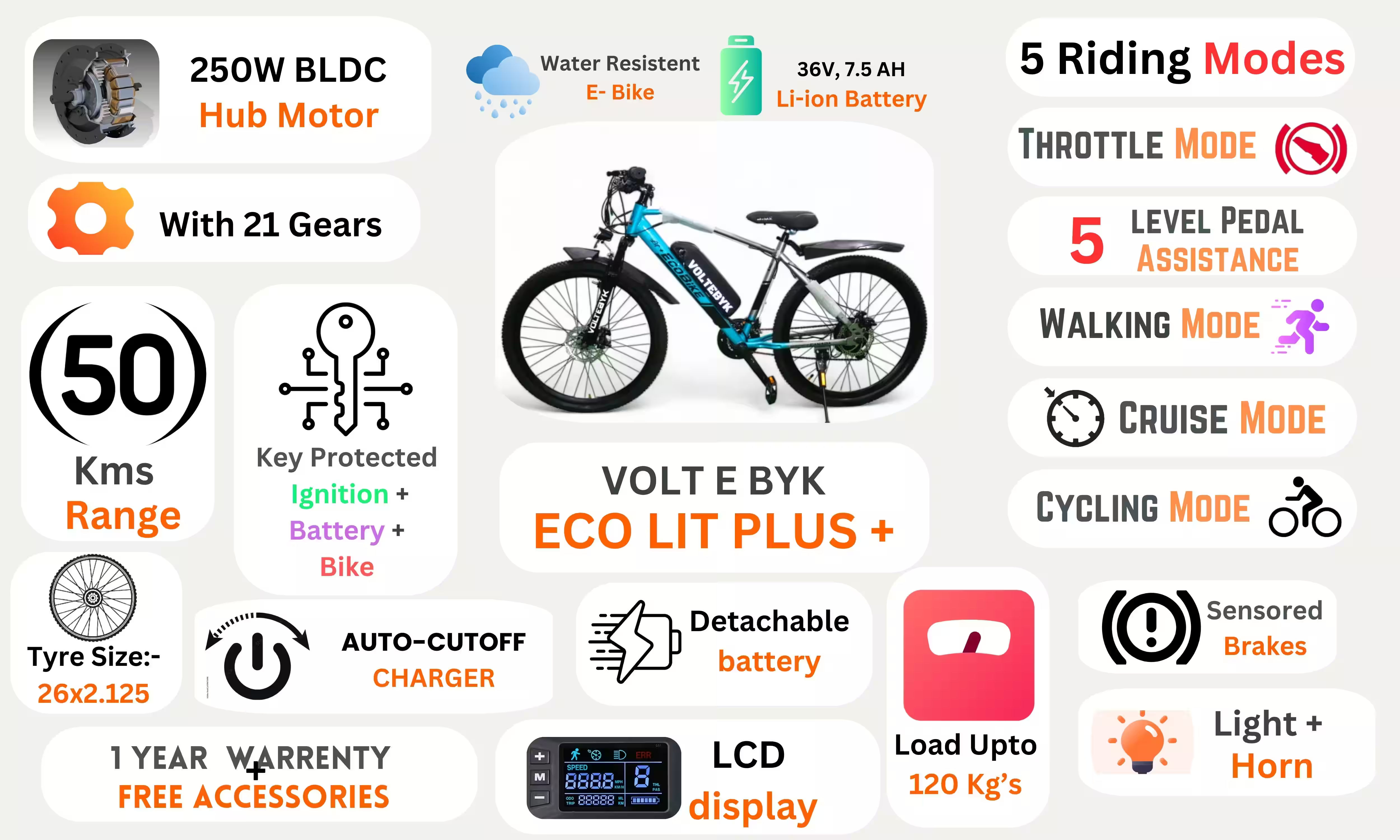 Thumbnail 3 of Voltebyk Eco Lit plus (+) Electric cycle 10AH - Electric from Voltebyk