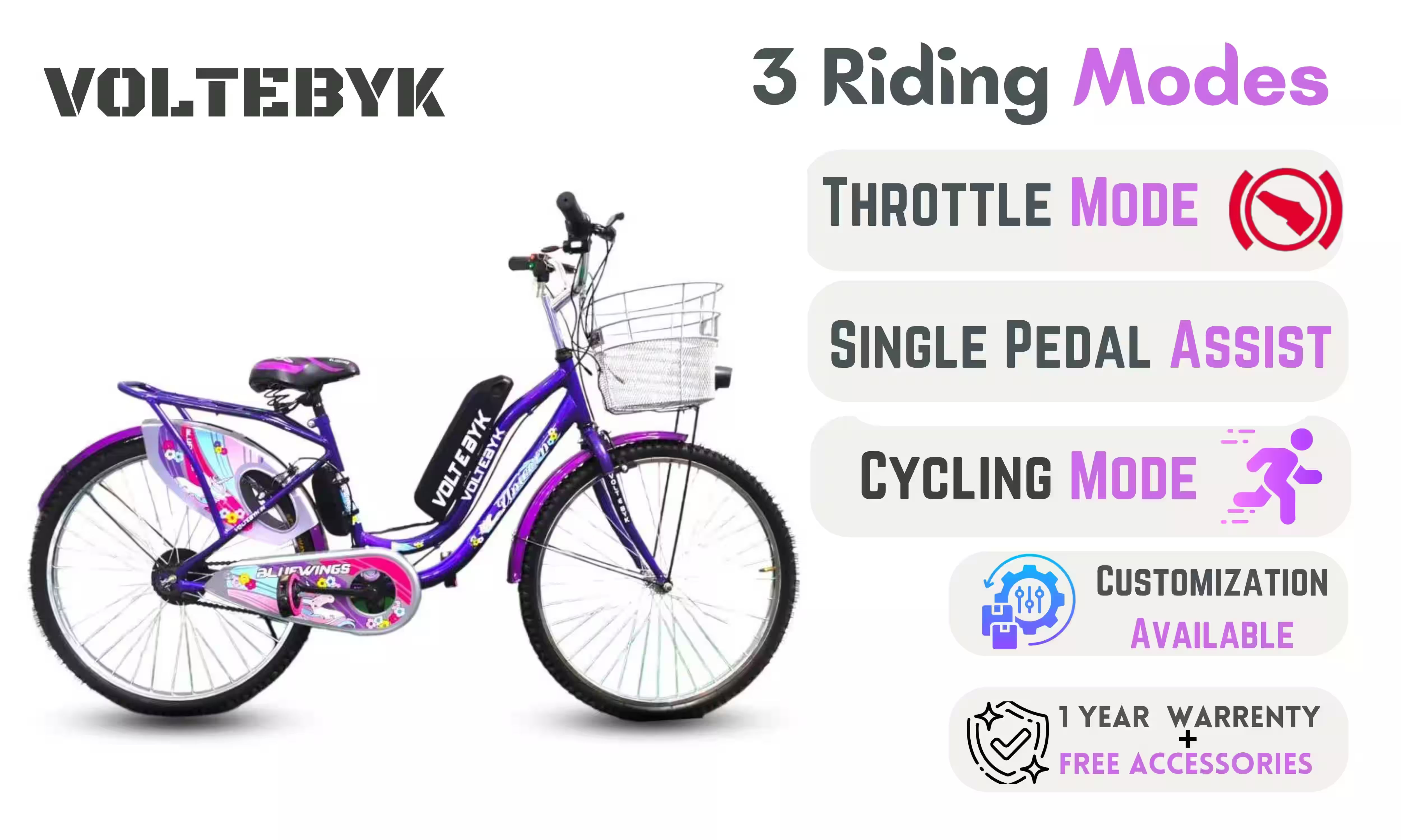 Thumbnail 4 of Voltebyk Girls Electric Bicycle - Electric from Voltebyk