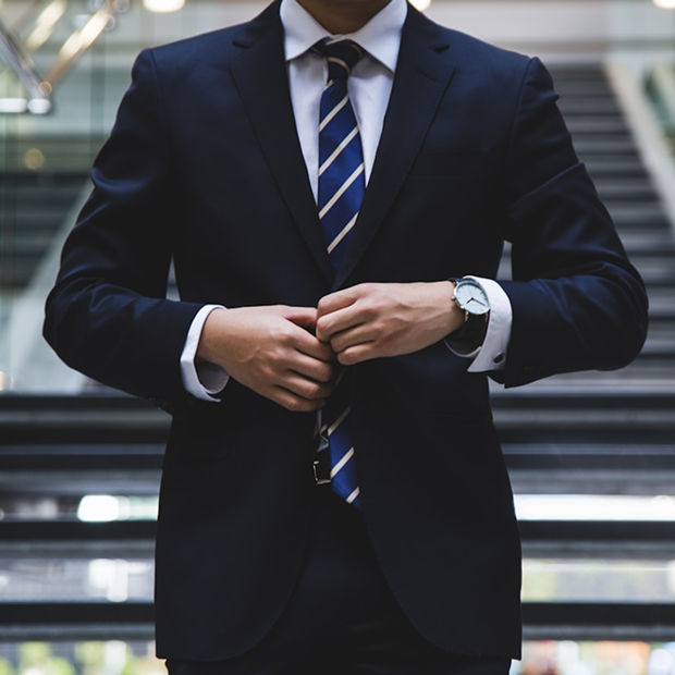 Professional in suit