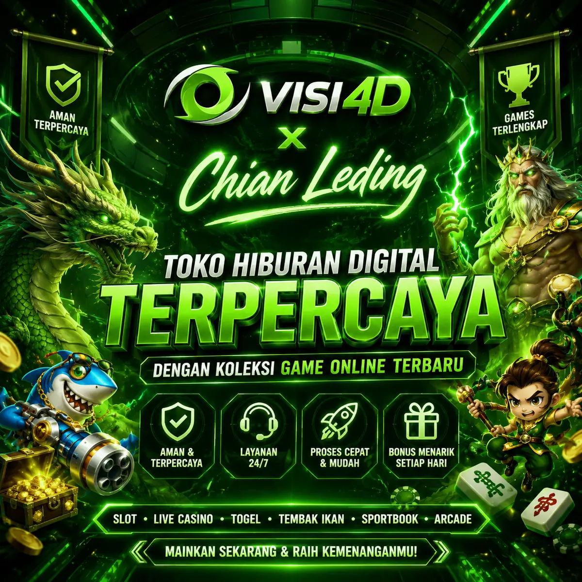 Galeri foto VISI4D x Chian Leding Toko Hiburan Digital Terpercaya Dengan Koleksi Game Online Terbaru di Mahjong
