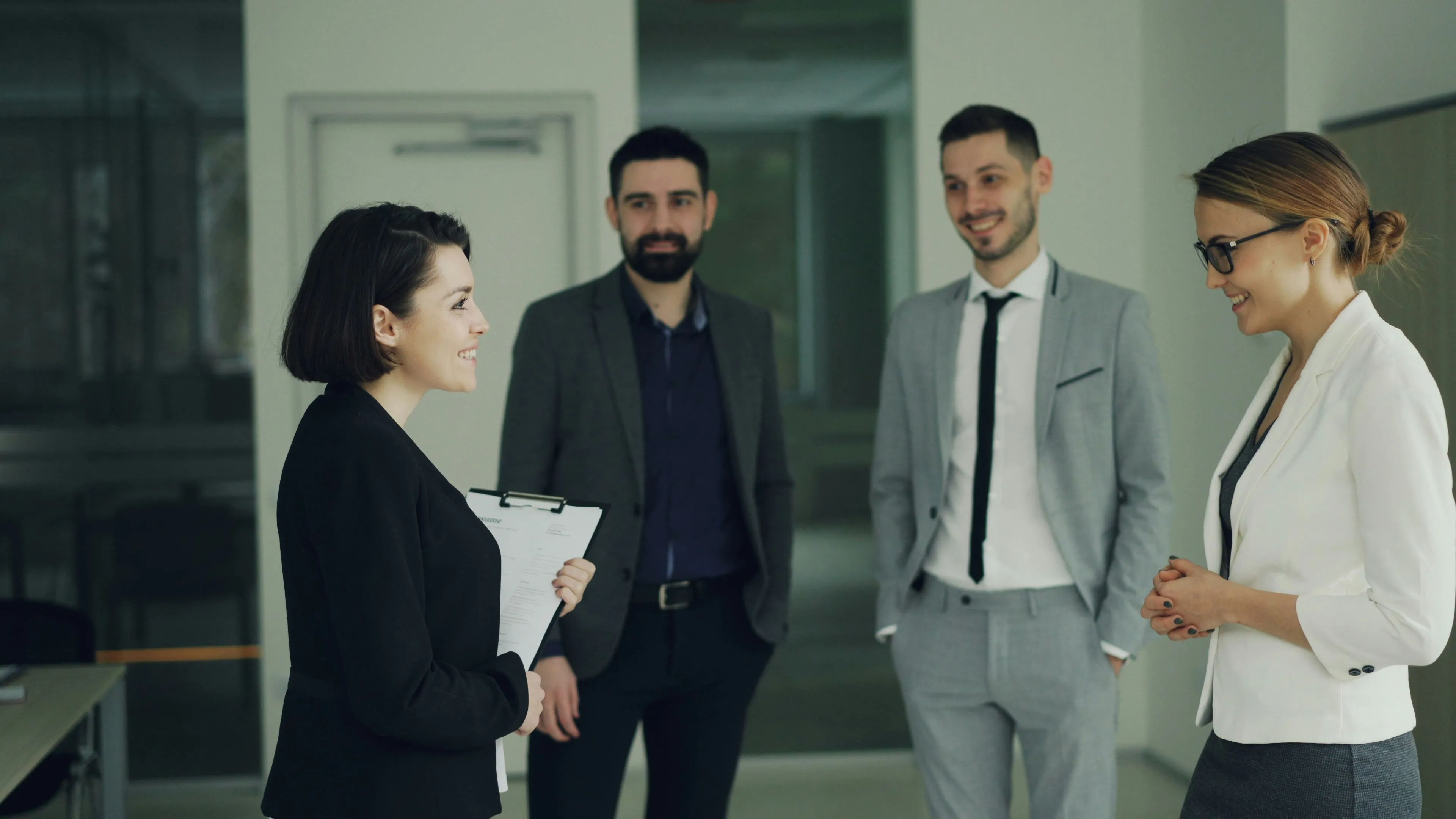 Professionals discussing a project