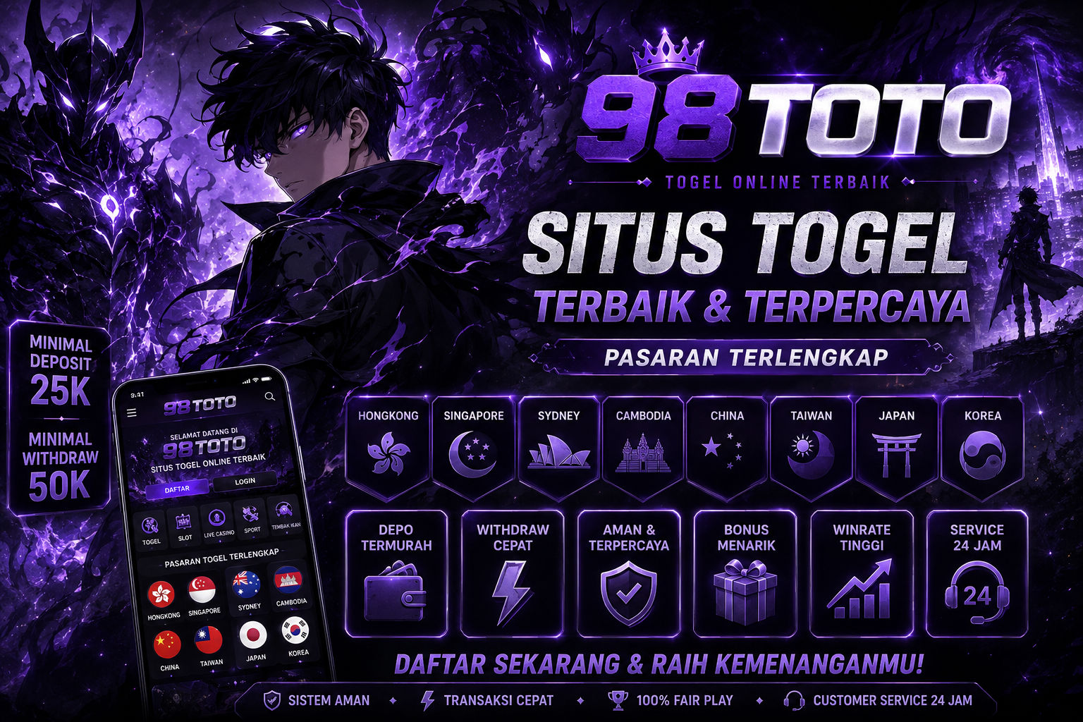 98TOTO #1 BANDAR TOTO ONLINE PELAYANAN BINTANG 5 SEMUA SERBA MUDAH
