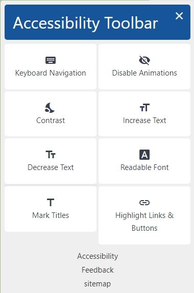 Accessibility toolbar