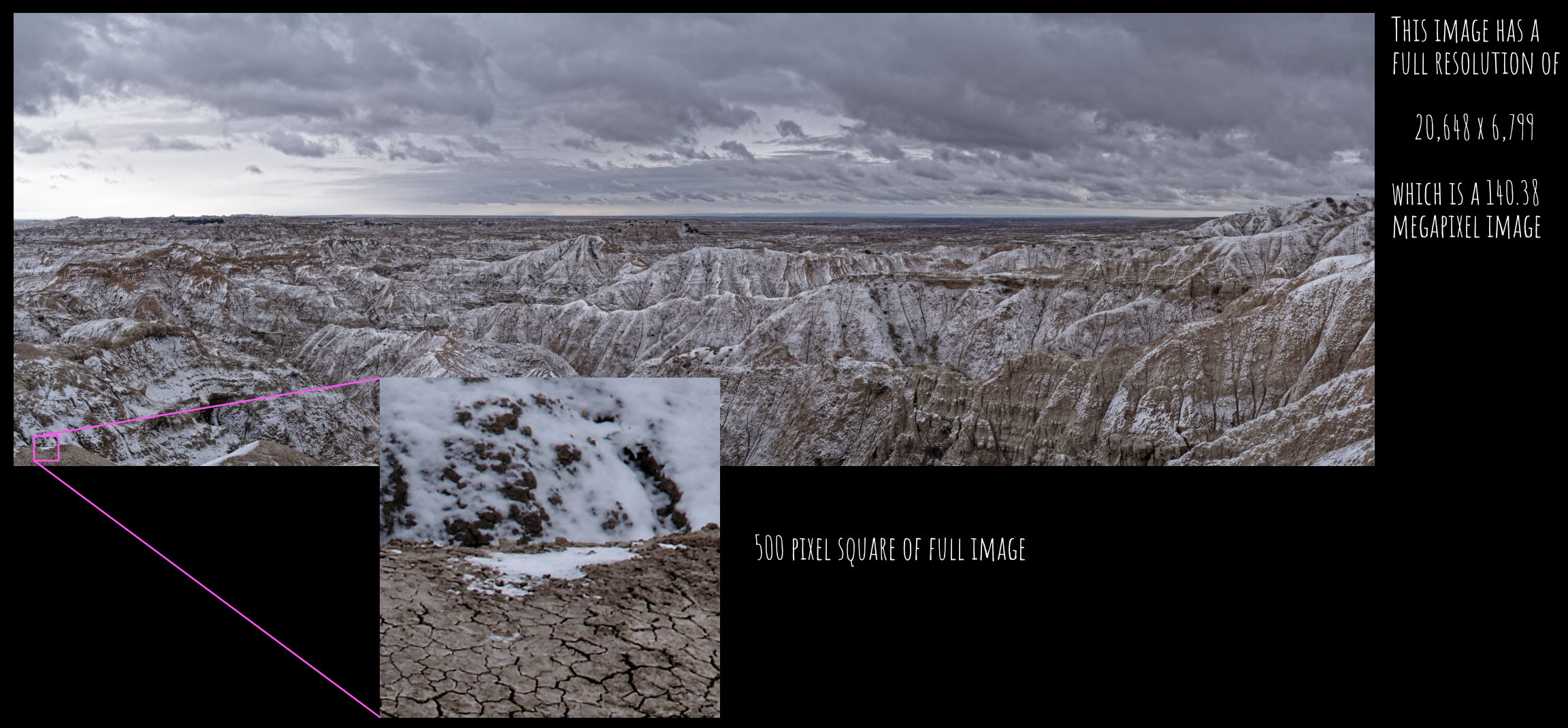 Example Panoramic landscape photography