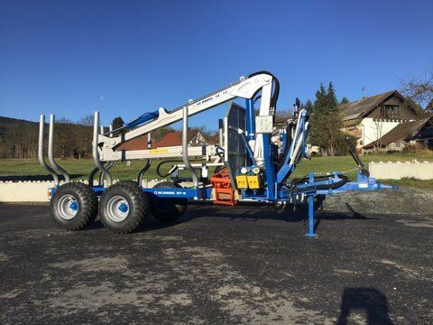 E-FARM: Scandic st-8 7,9m kran 550kg hubkraft auflauf hydr. brem - Remorque forestière - id IQIJNLU - Année: 2025 - Allemagne