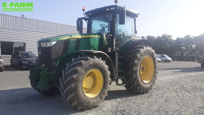 E-FARM: John Deere 7290 R - Tractor - id QLNE9SJ - €59,500 - Year of construction: 2015 - Engine hours: 8,596,Engine power (HP): 278,France