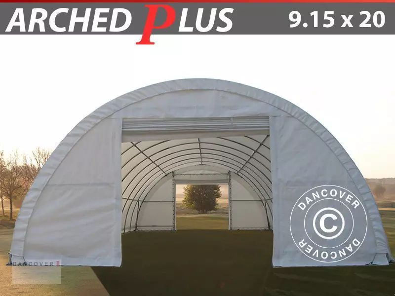 E-FARM: sonstige rundbogenhalle 9,15x20x4,5m, pvc, weiss - Getreidelagerung und Logistik - id WBK2I4L - 10.161 € - Baujahr: 2018 - Dänemark