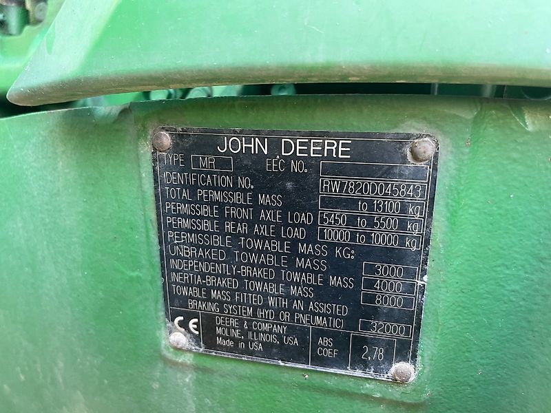 John Deere 7820 Traktor 41 000 €