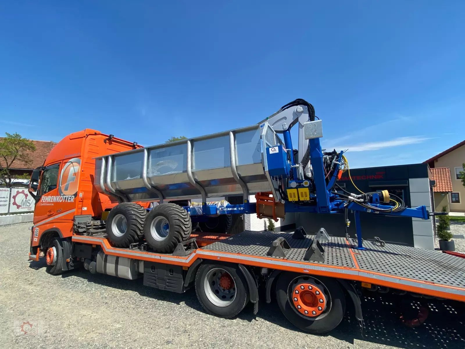 E-FARM: Scandic st-10s 13t 9m kran 750kg hubkraft druckluft seilwinde radantrieb - Forstanhänger - id 9IFIUGV - Baujahr: 2025 - Deutschland