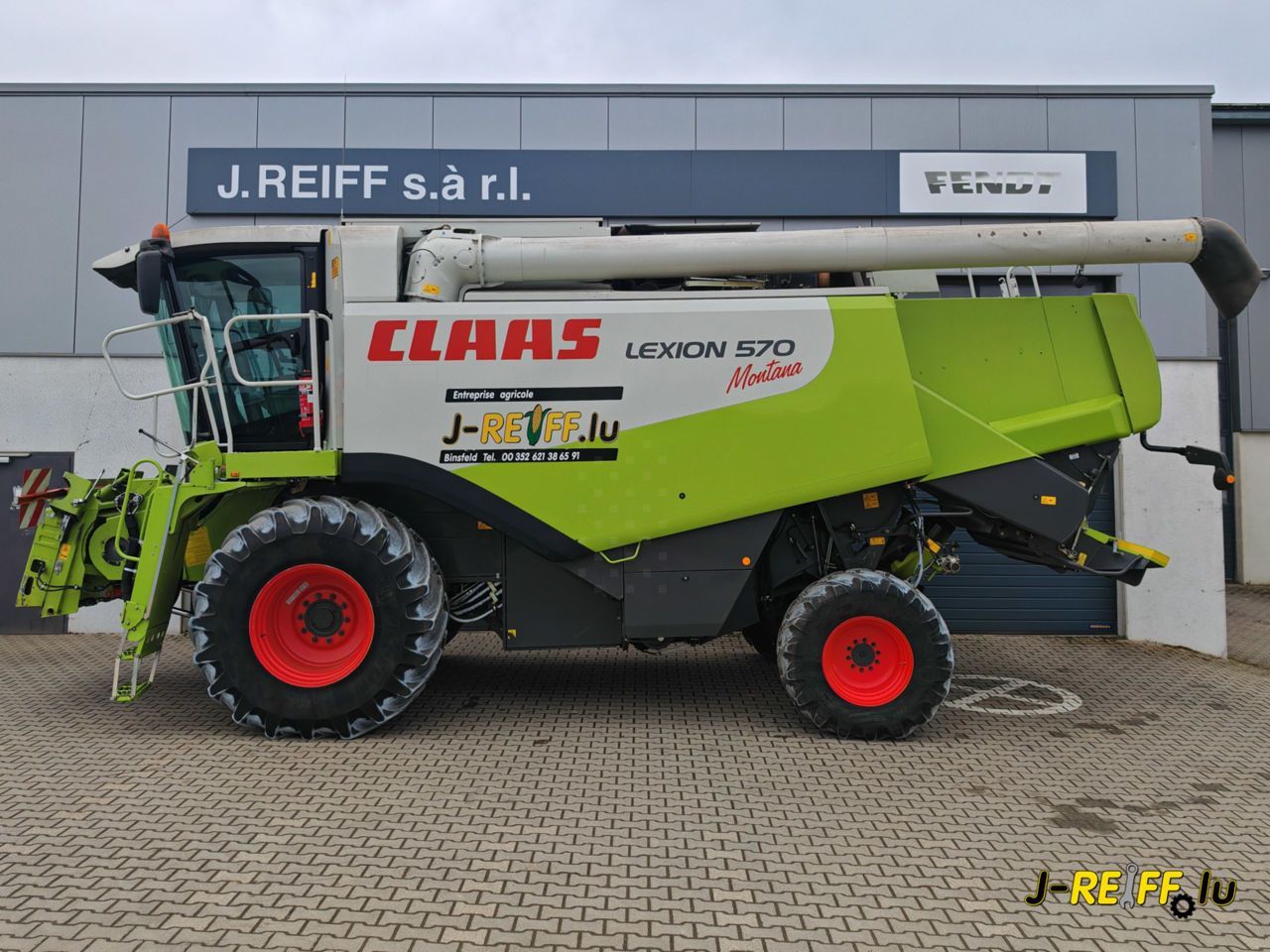 E-FARM: Claas Lexion 570 Montana - Moissoneuse-batteuse - id XK8DHEJ - Année: 2004 - Lecture du nombre d'heure: 4 182,Luxembourg