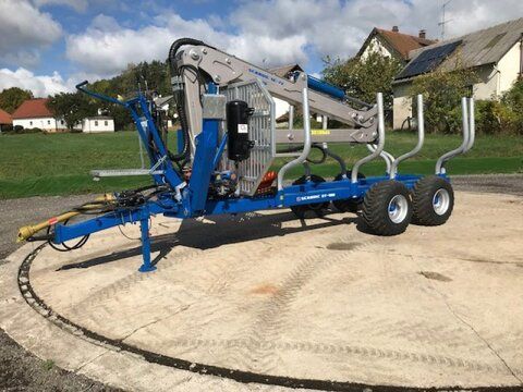 E-FARM: Scandic st-10d 13t 7,9m kran 850kg hubkraft druckluft - Remorque forestière - id H3EWKWD - Année: 2025 - Allemagne