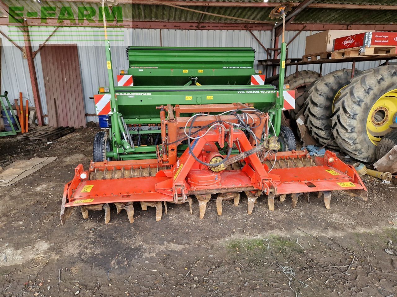 Amazone AMAZONE SEMOIR D9 SUPER 3000 AVEC HERSE ROTATIVE KUHN HRB303 ET PACKER Drilling machine combination €12,000