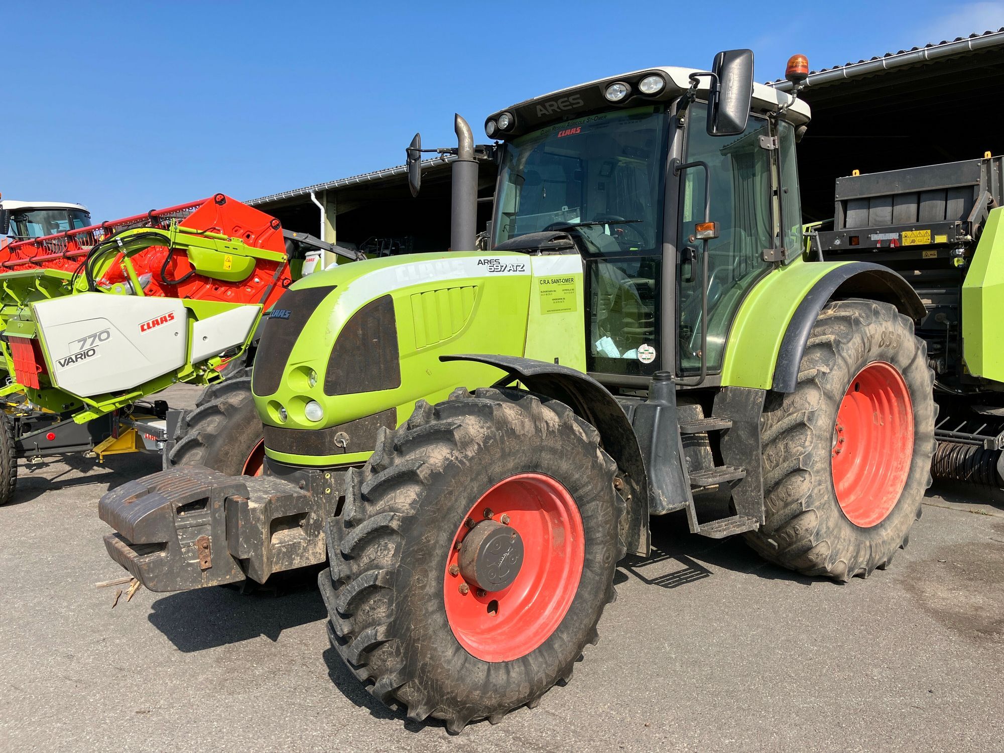 E-FARM: Claas Ares 697 ATZ - Tracteur - id SZGBKH6 - 25 000 € - Année: 2007 - Lecture du nombre d'heure: 8 902,Puissance du moteur (chevaux): 140,France