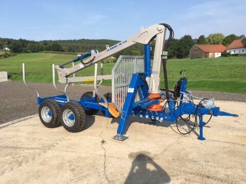 E-FARM: Scandic st-6 7,4t 5,9m kran 600kg hubkraft auflauf hydr. - Forstanhänger - id UJ4MTRK - Baujahr: 2025 - Deutschland