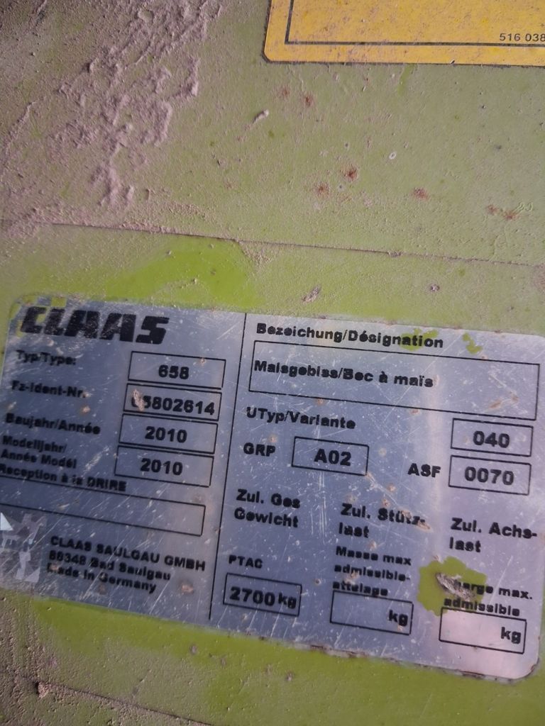 Claas ru600 Header €5,000