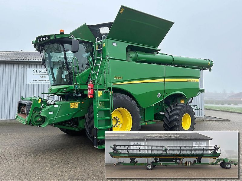 E-FARM: John Deere S 690 - Moissoneuse-batteuse - id CBWKJUY - 174 117 € - Année: 2015 - Lecture du nombre d'heure: 2 456,Puissance du moteur (chevaux): 625,Danemark