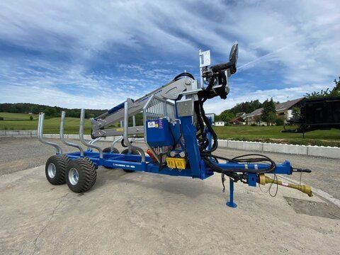E-FARM: Scandic st-10d 13t 7,9m kran 850kg hubkraft druckluft ho - Forstanhänger - id MXSDGNM - Baujahr: 2025 - Deutschland