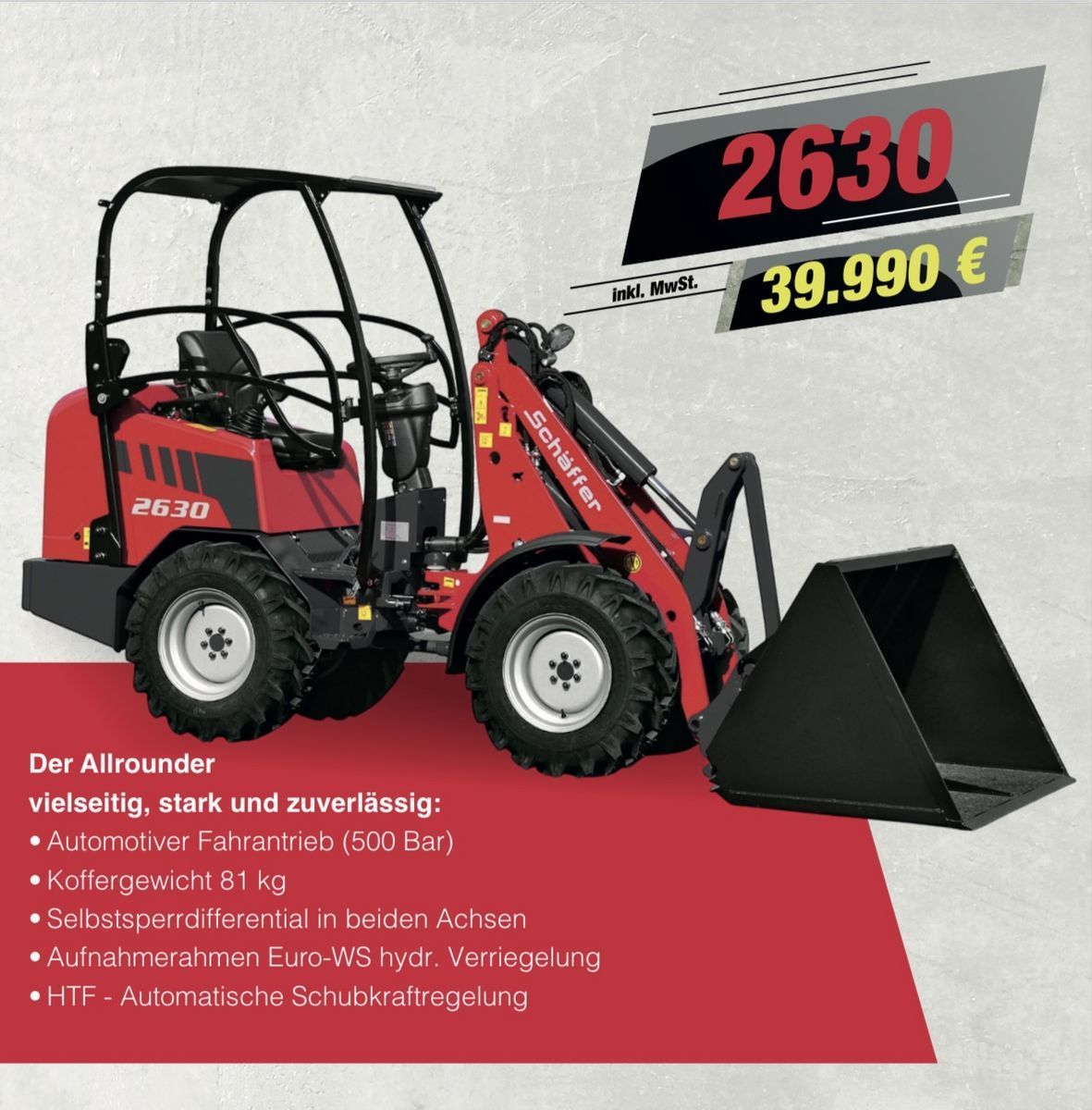 E-FARM: Schäffer 2630 - Cargador de ruedas - id YFHVQ9L - 33.325 € - Año: 2025 - Potencia del motor: 25,Austria