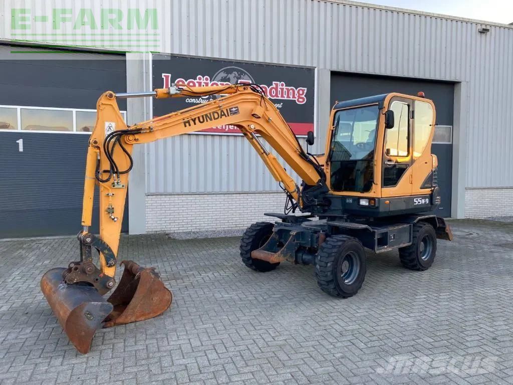 HYUNDAI robex 55w-9 wheeled excavator, 2013 year, aircondi Minikoparka 28 950 €