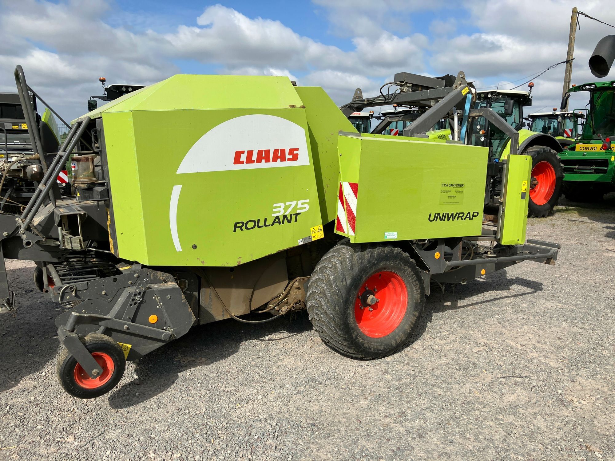 E-FARM: Claas Rollant 375 RC Uniwrap - Ballepresser - id 18LBQAB - 23.000 € - Produktionsår: 2012 - Samlet antal producerede baller: 23.000