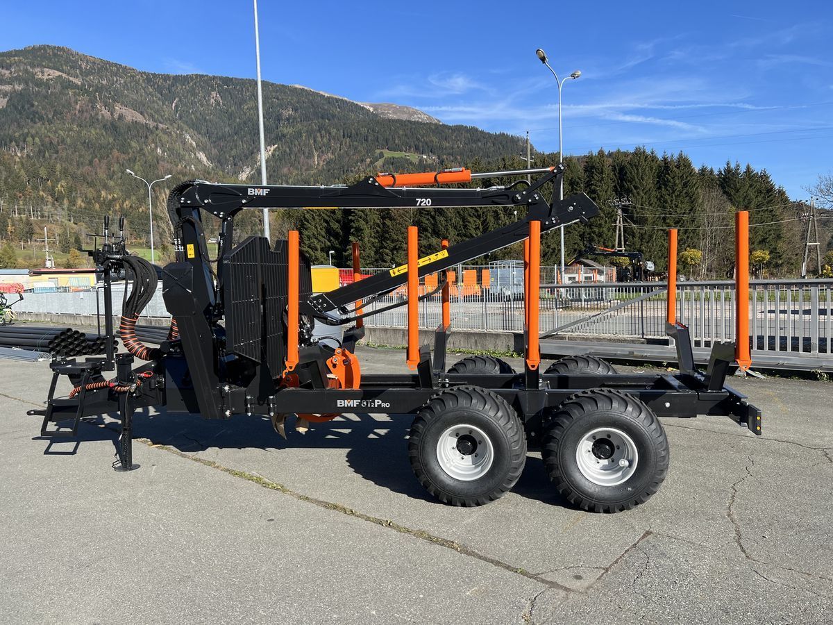 E-FARM: BMF 8t2 pro doppelrahmen mit kran bmf 720 - Remorque forestière - id AKNIBMQ - 29 917 € - Année: 2022 - Autriche