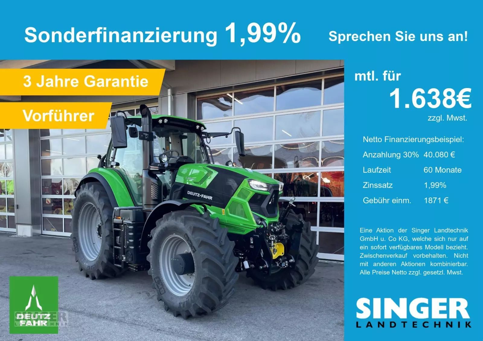 Deutz-Fahr 6180 Tractor €133,600