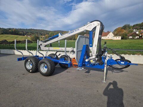 E-FARM: Scandic st-7 rückewagen 7,4t 7,1m kran 450kg hubkraft au - Forestry trailer - id 3J83MCE - Year of construction: 2025 - Germany