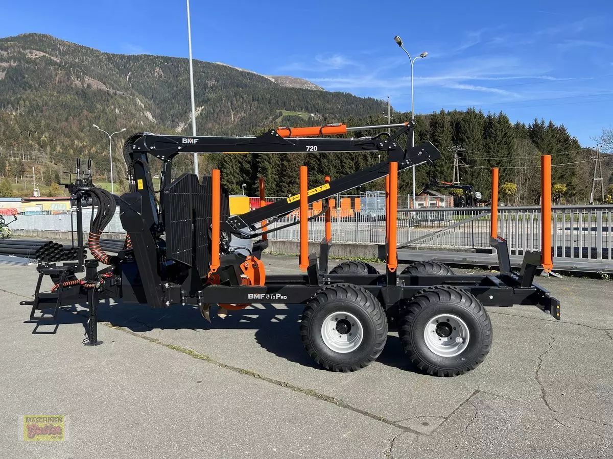 E-FARM: BMF 8t2 pro doppelrahmen mit kran bmf 720 - Forstanhänger - id AKNIBMQ - 29.917 € - Baujahr: 2022 - Österreich