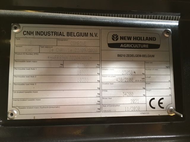 E-FARM: New Holland CR 8.90 SCR - Kombajn - id WCSD9SJ - 295 000 € - Rok výroby: 2021 - Hodiny motoru: 1 349,Francie