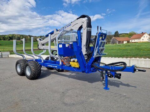 E-FARM: Scandic st-10d 13t 7,9m kran 850kg hubkraft druckluft - Forstanhänger - id INXA19P - Baujahr: 2025 - Deutschland