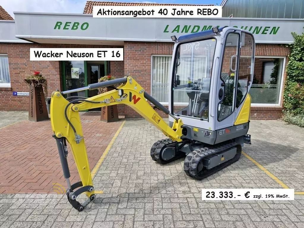 E-FARM: Wacker Neuson et 16 - Minigraver - id 3BGALYU - 25.800 € - Produktionsår: 2023 - Tyskland