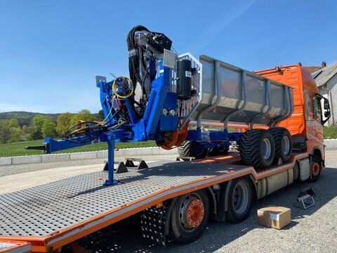 E-FARM: Scandic st-10s 13t 9m kran 750kg hubkraft druckluft seil - Remorque forestière - id W5A76TU - Année: 2025 - Allemagne