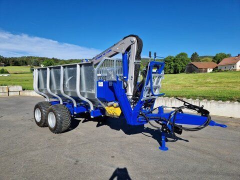 E-FARM: Scandic st-8 7,9m kran 550kg hubkraft auflauf hydr. brem - Remorque forestière - id ZGEMAGN - Année: 2025 - Allemagne