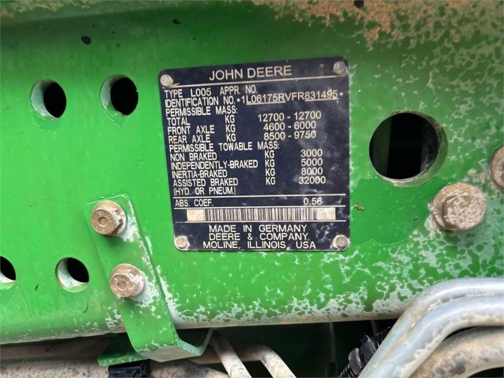 John Deere 6175 R Tractor €77,500