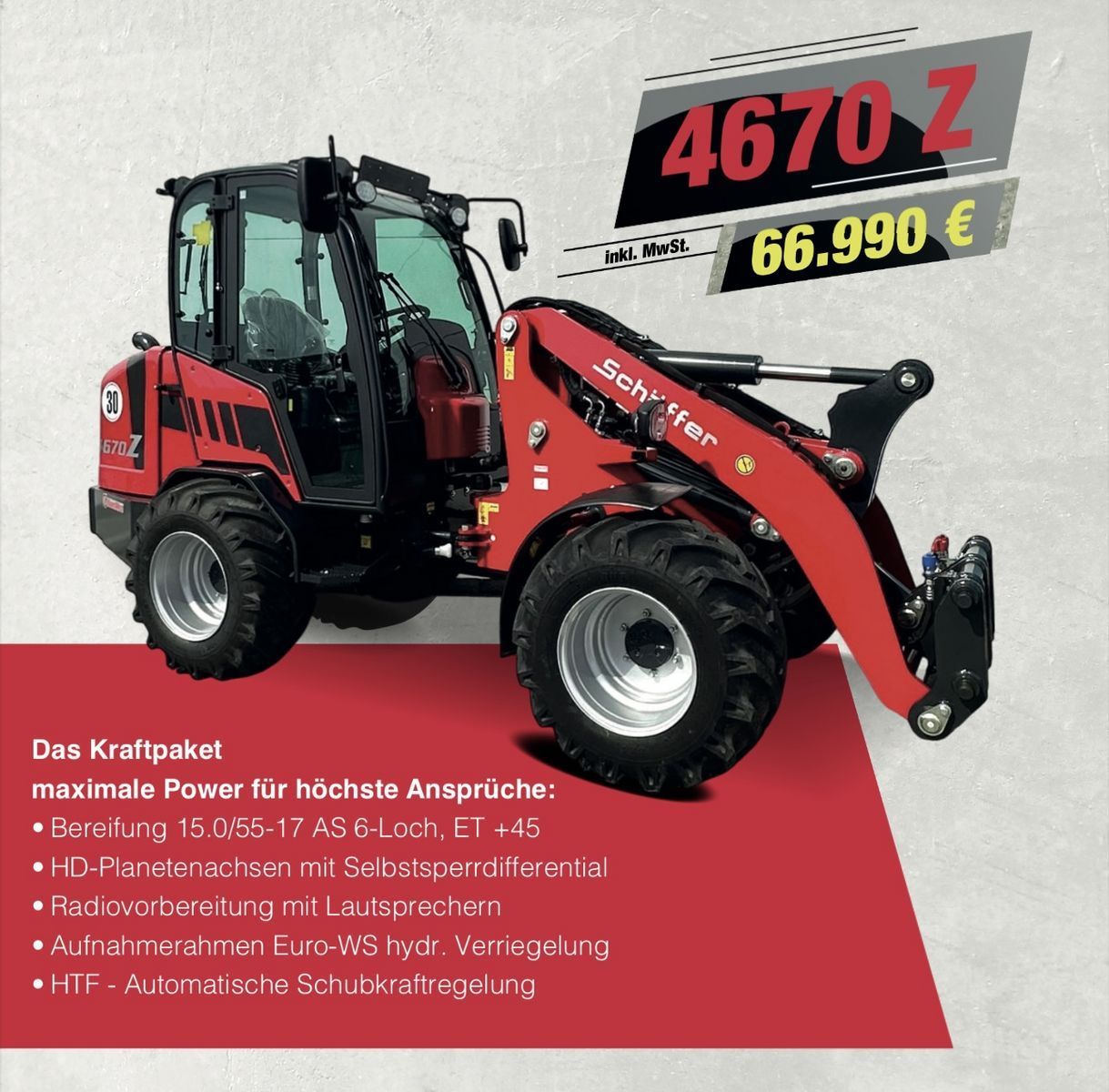 E-FARM: Schäffer 4670 - Wheel loader - id DTB6NHX - €55,825 - Year of construction: 2025 - Engine power (HP): 66,Austria