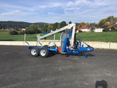 E-FARM: Scandic st-6 rückewagen 7,4t 5,9m kran 600kg hubkraft au - Forestry trailer - id Q3TEZBN - Year of construction: 2025 - Germany