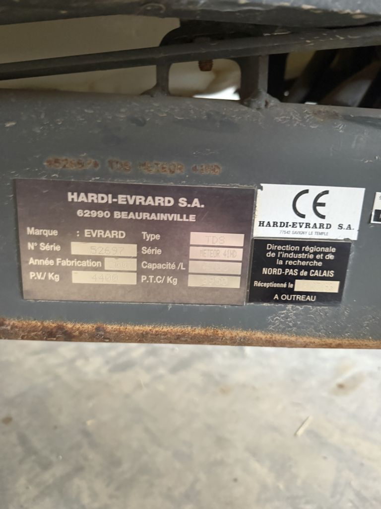 Evrard meteor41hd Pflanzenschutzspritze 18.000 €