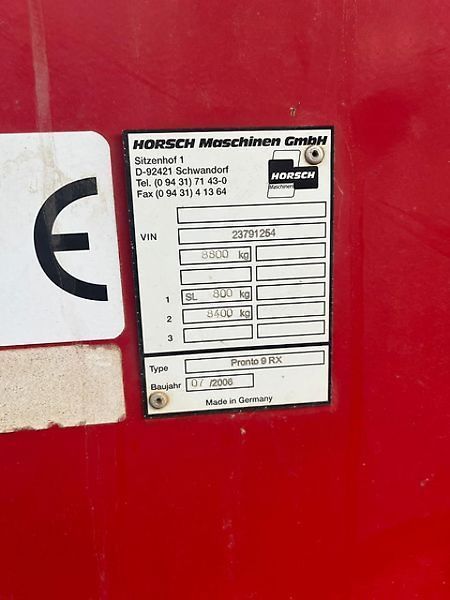 E-FARM: HORSCH pronto 9 rx - Semoir - id CUJFVKK - 18 000 € - Année: 2006 - Lecture du nombre d'heure: 8 192,Allemagne