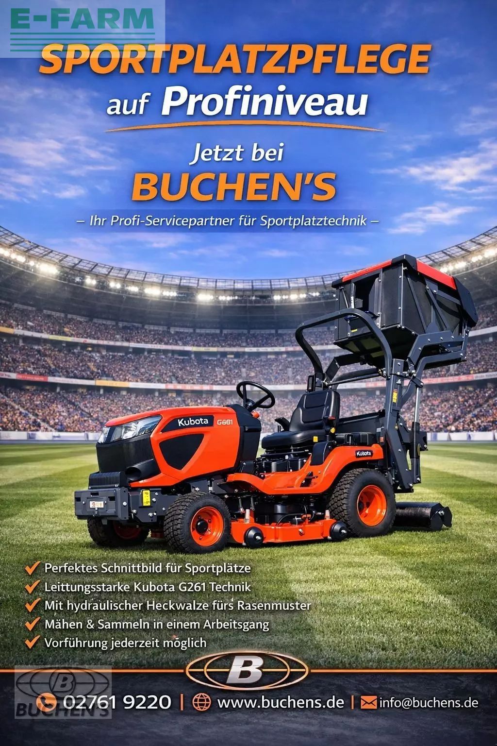 Kubota g261-hd sportplatzmäher Fűnyíró