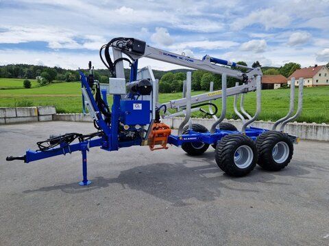 E-FARM: Scandic st-8 10,5t 7,9m kran 550kg hubkraft druckluft un - Forstanhänger - id R6UNEA8 - Baujahr: 2025 - Deutschland