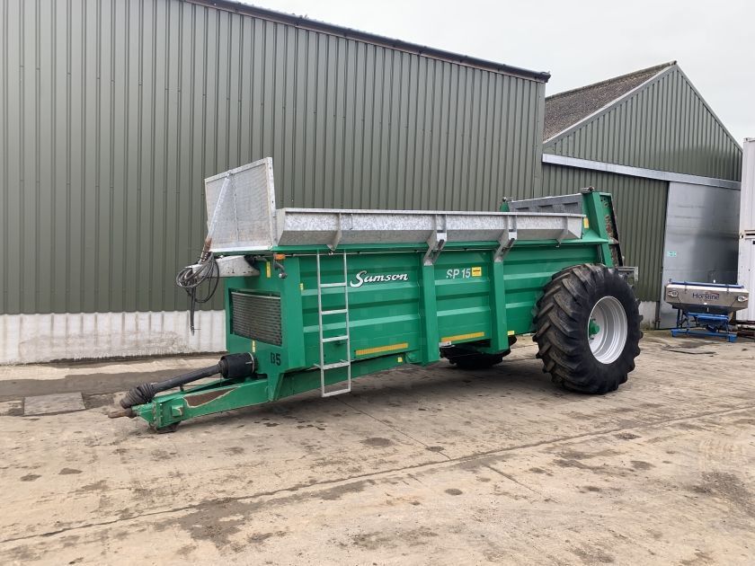 E-FARM: Samson sp15 trailed muckspreader - Épandeur de fumier et de compost - id QSHXCKX - 19 669 € - Année: 2012 - Royaume-Uni